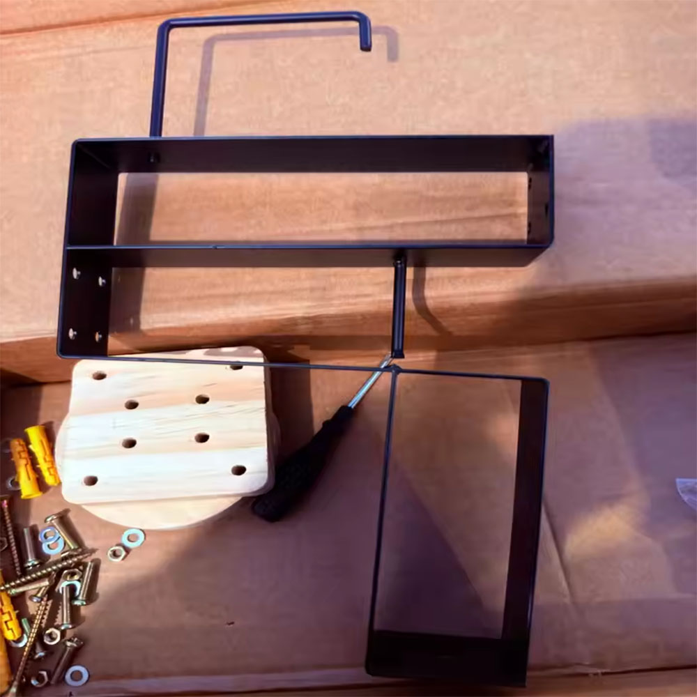 Home Gym Organization - Wood Motorcycle Helmet Holder Wall Mount