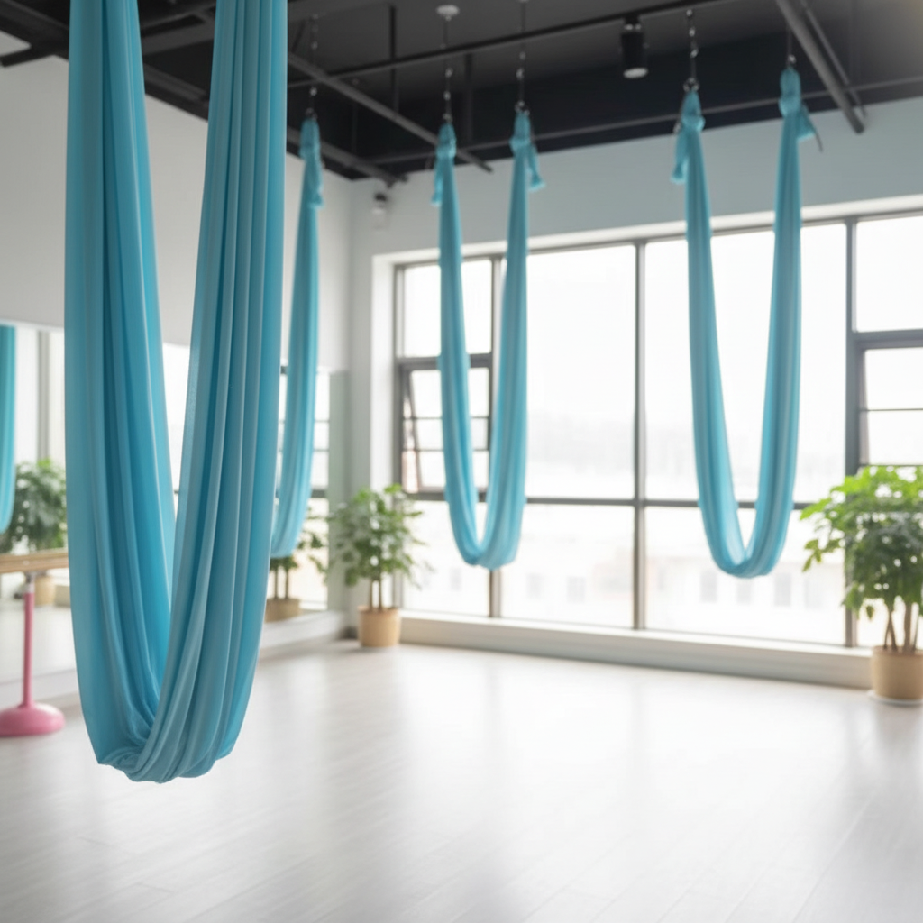 Yoga Trapeze Swing - Aerial Yoga Hammock Swing, Pink Flying