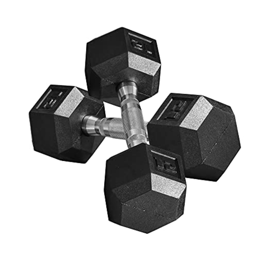 40lbs/45lbs/50lbs Rubber Dumbb - Home Gym Dumbbell Set recension och pris