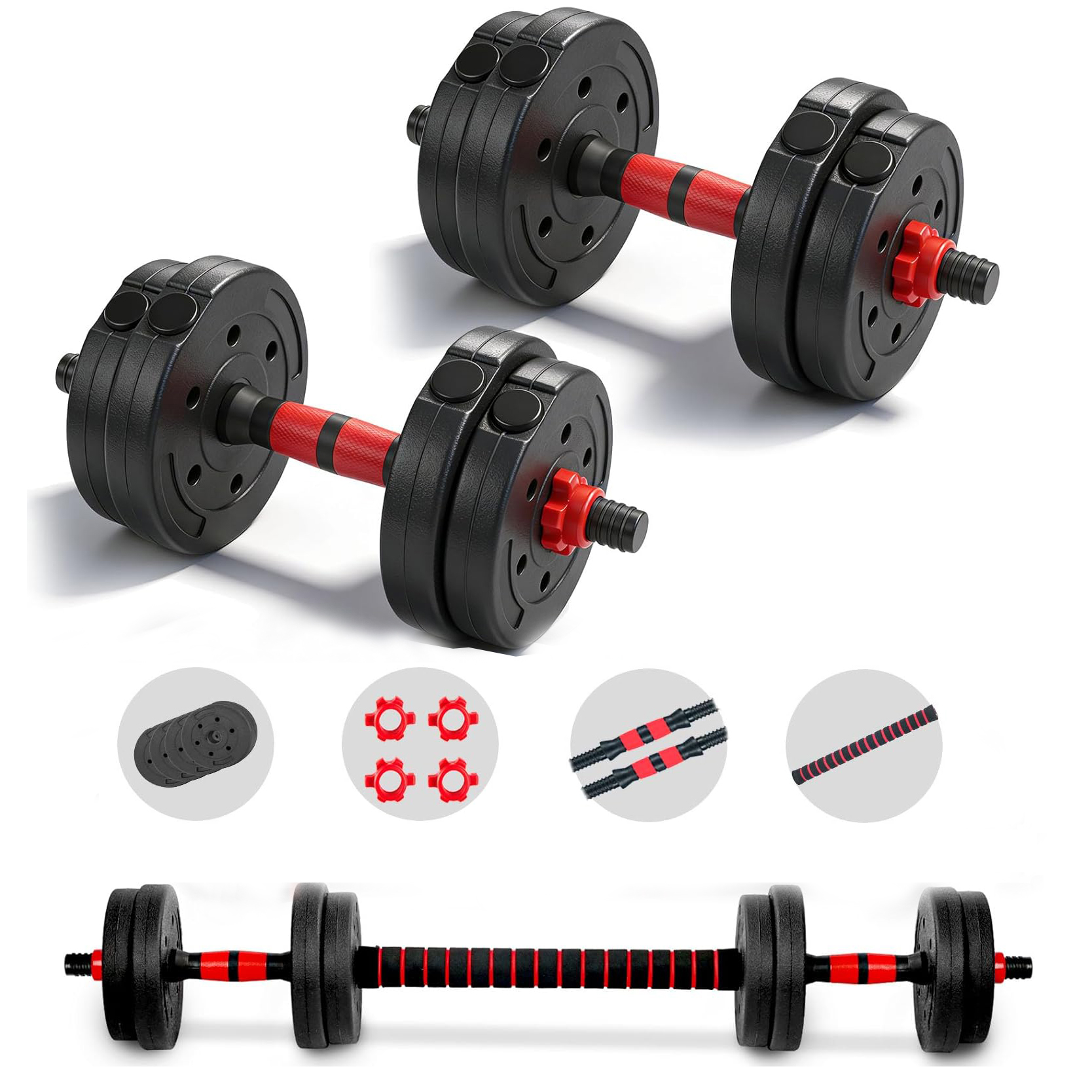 22lb 2-in-1 Adjustable Dumbbel - Home Gym Dumbbell Set recension och pris