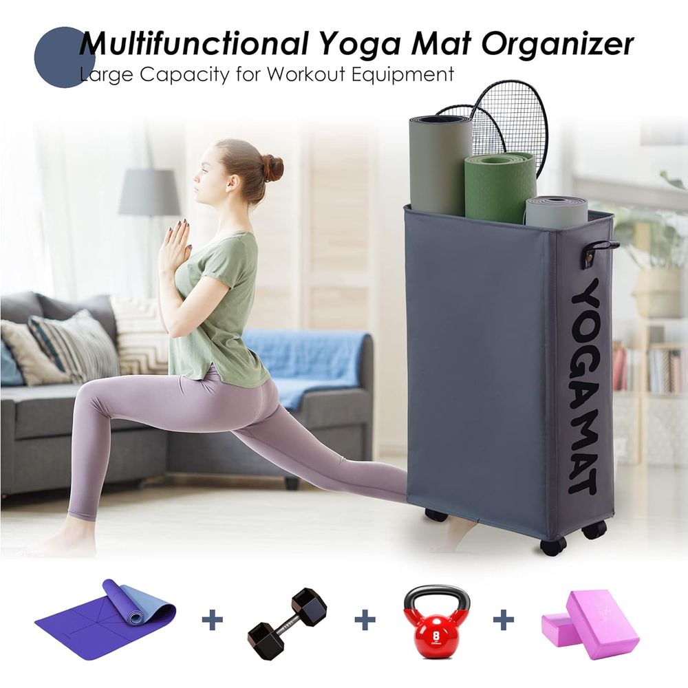 Portable Yoga Mat Storage Rack - Home Gym Organization recension och pris