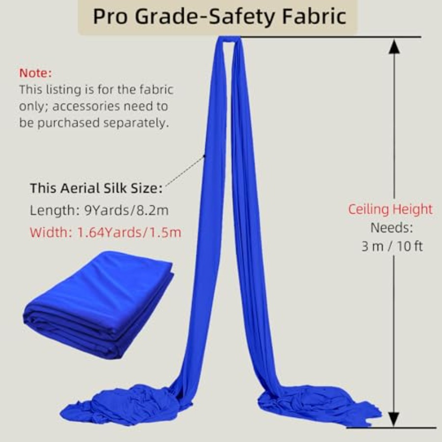 Aerial Silks Fabric 9 Yards 8. - Yoga Trapeze Swing recension och pris