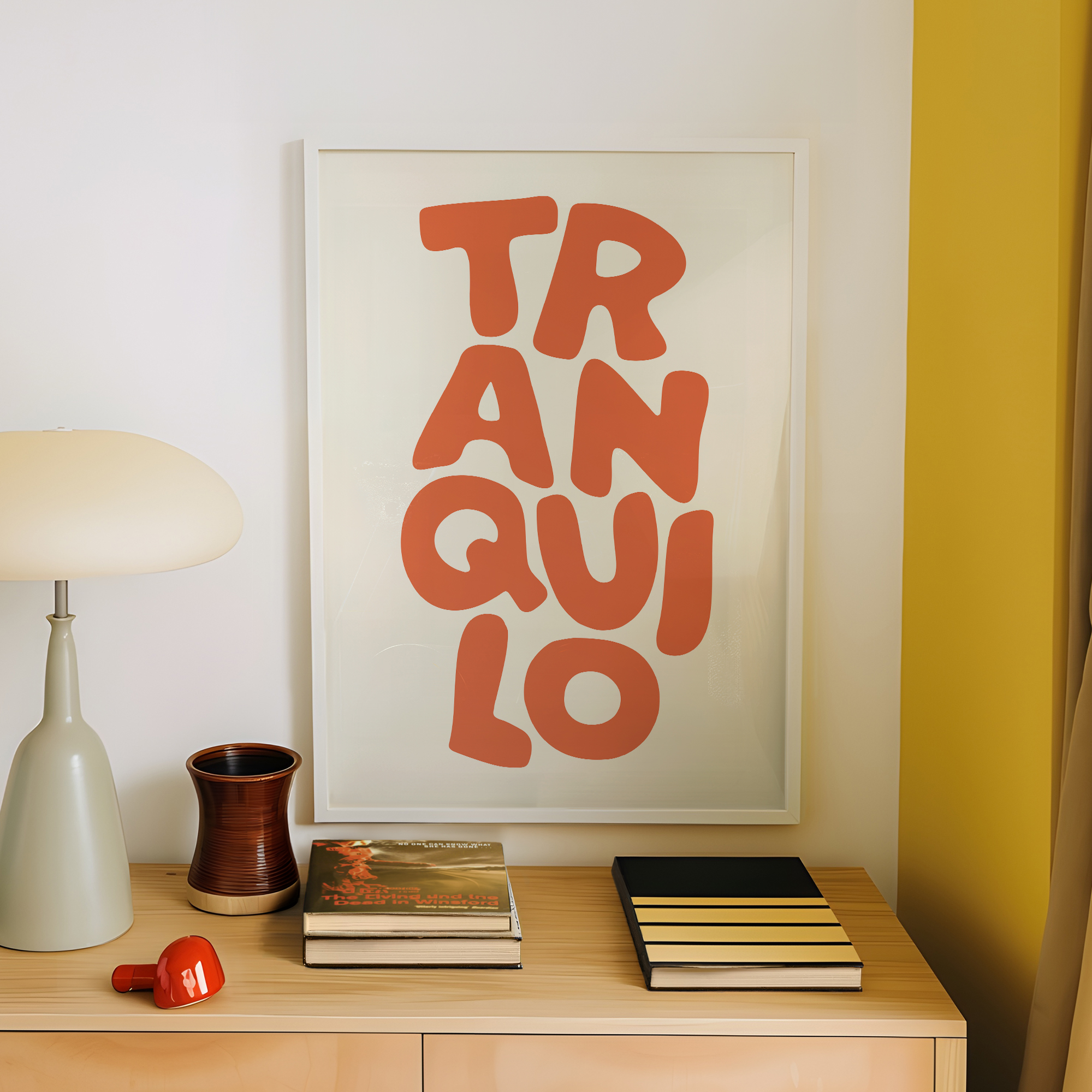 Boho Tranquilo Orange Cream Re - Home Gym Decor recension och pris
