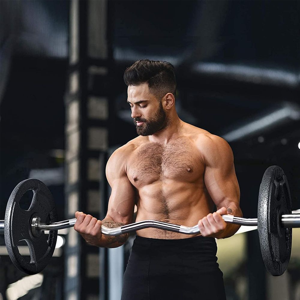 2 Inch EZ Curl Bar with Weight - Barbell Curl Bar recension och pris
