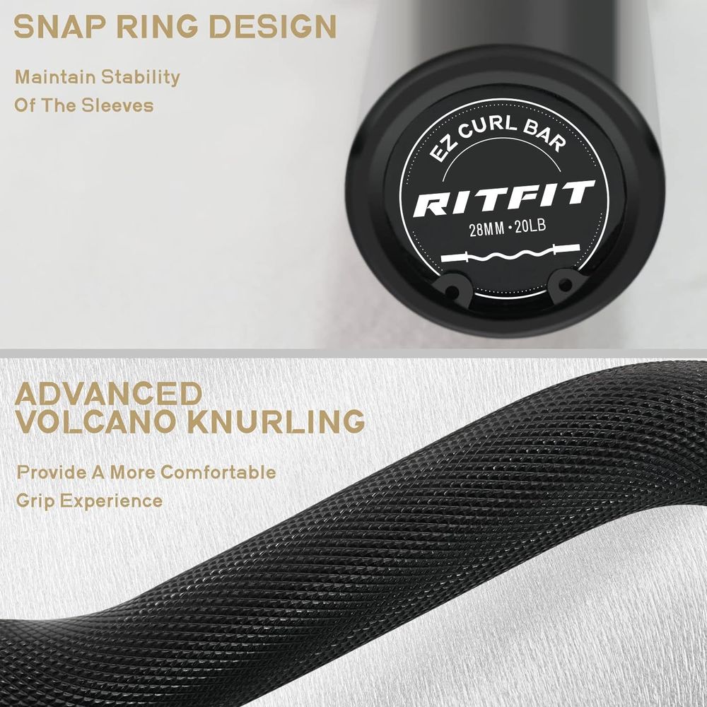 2 Inch EZ Curl Bar with Weight - Barbell Curl Bar recension och pris