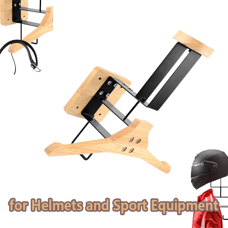 Wood Motorcycle Helmet Holder  - Home Gym Organization recension och pris
