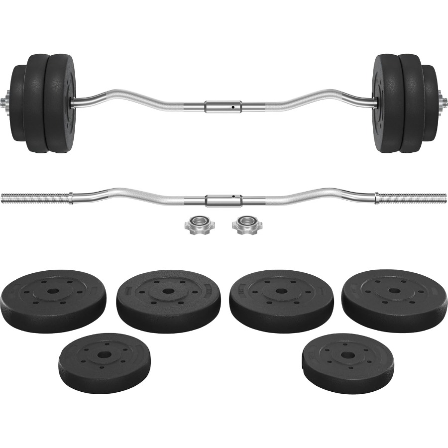 Barbell Set Curl Bar and Weigh - Barbell Curl Bar recension och pris