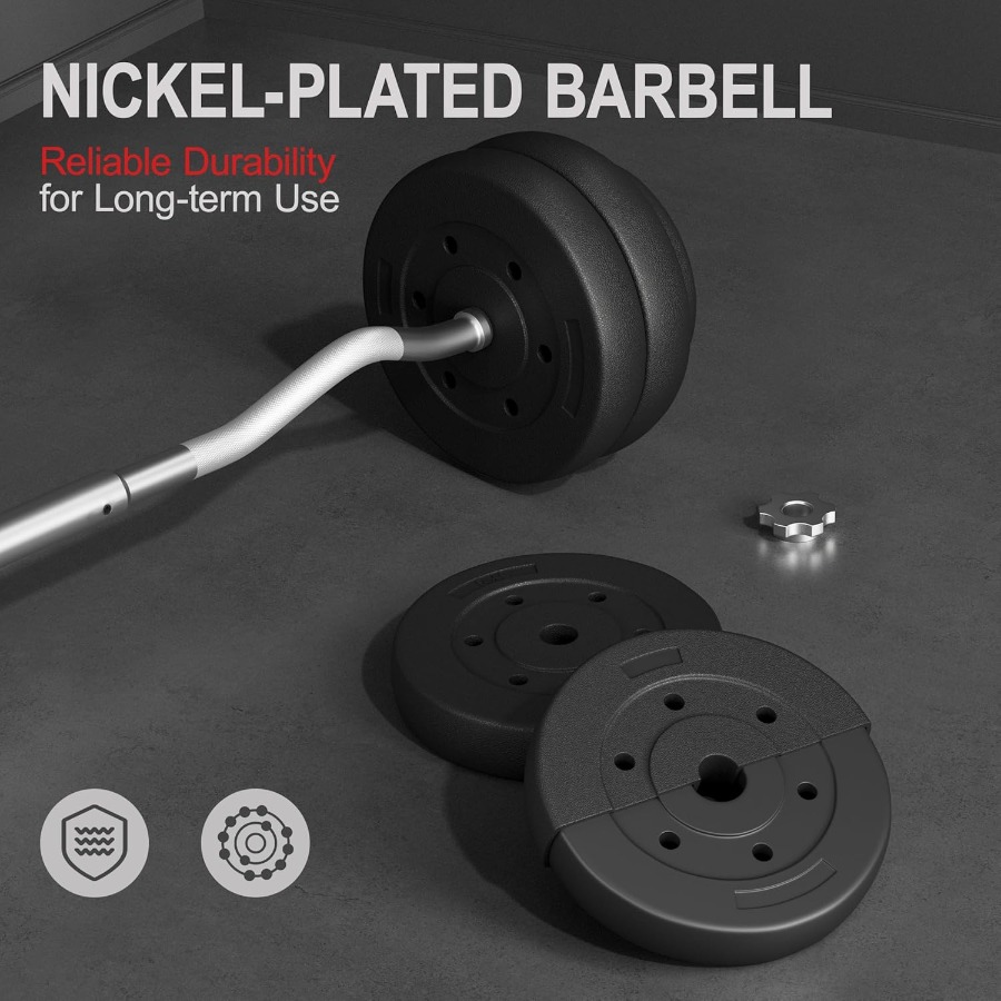 Barbell Set Curl Bar and Weigh - Barbell Curl Bar recension och pris