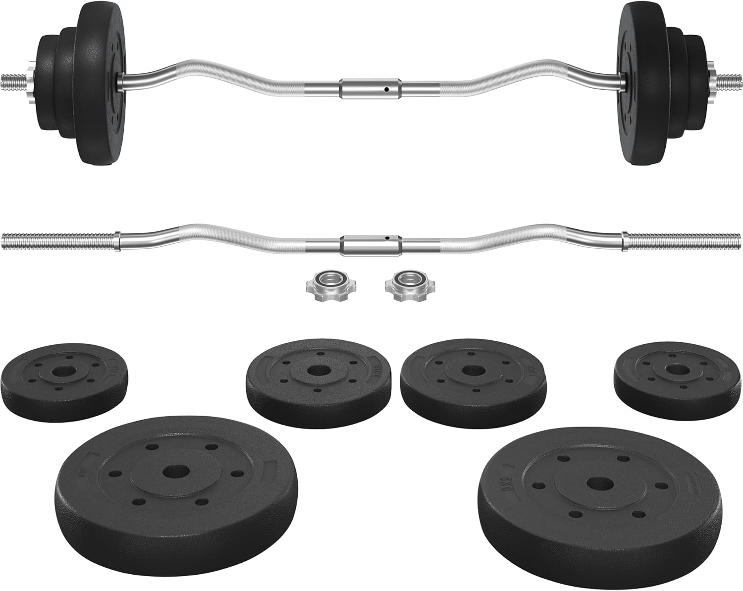 Adjustable Curl Bar & Dumbbell - Barbell Curl Bar recension och pris