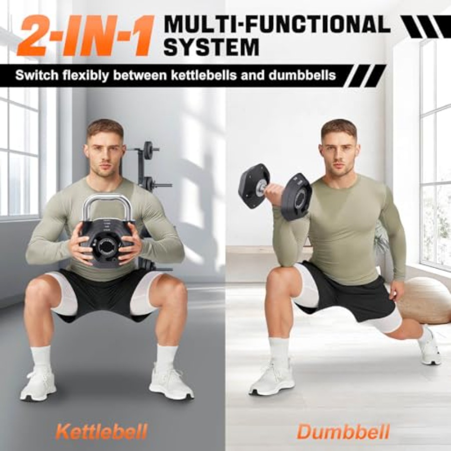 2-in-1 Adjustable Kettlebell 1 - Home Gym Dumbbell Set recension och pris