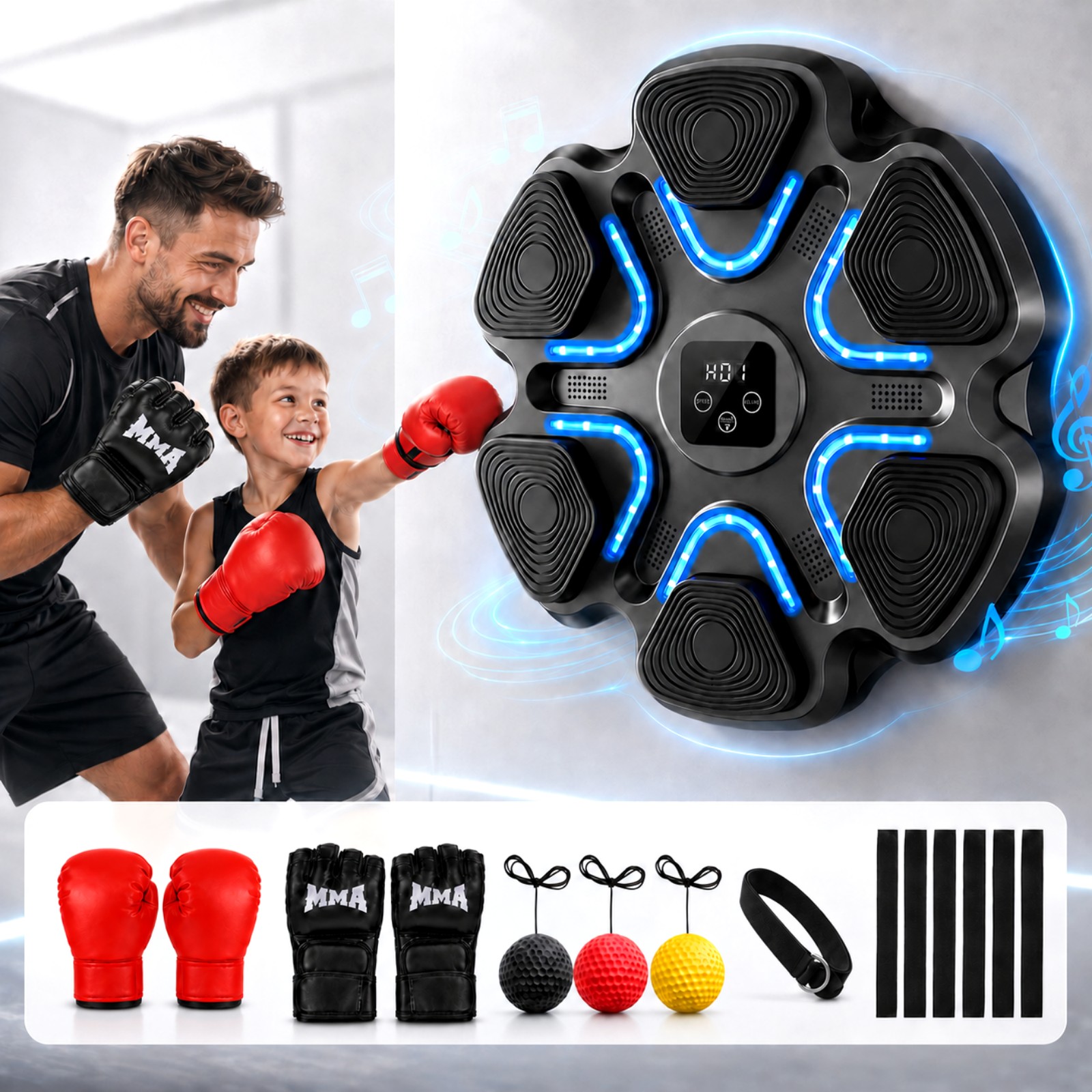 Music Boxing Machine Kids Adul - Home Gym Wall Mounted recension och pris