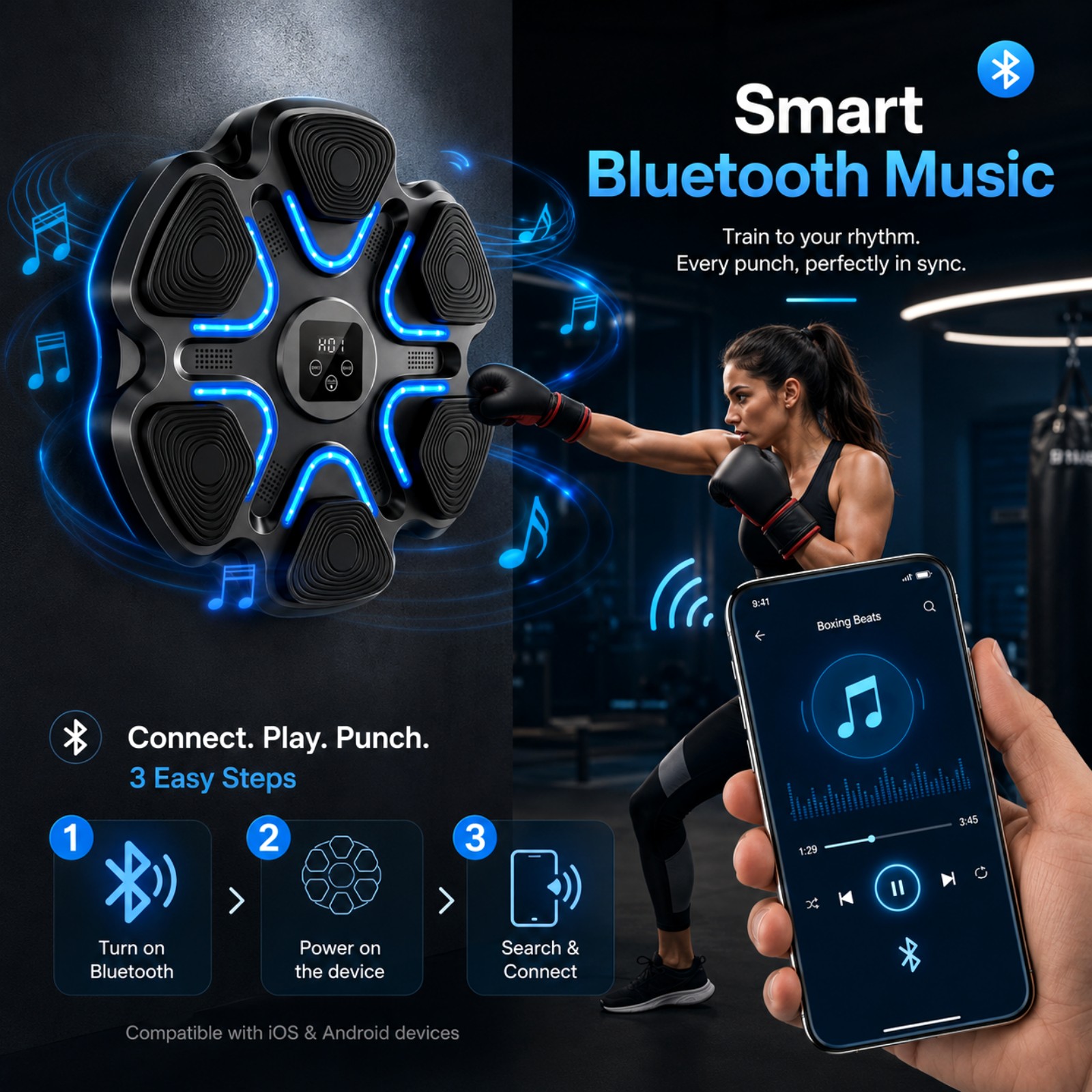 Music Boxing Machine Kids Adul - Home Gym Wall Mounted recension och pris
