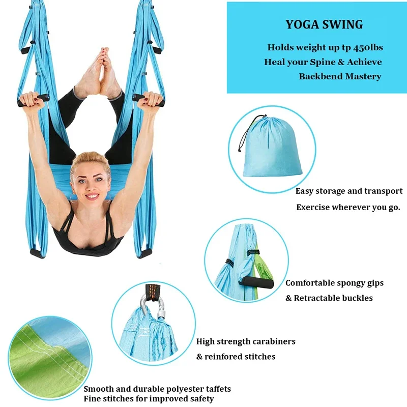 6 Handles Aerial Yoga Hammock  - Yoga Trapeze Swing recension och pris