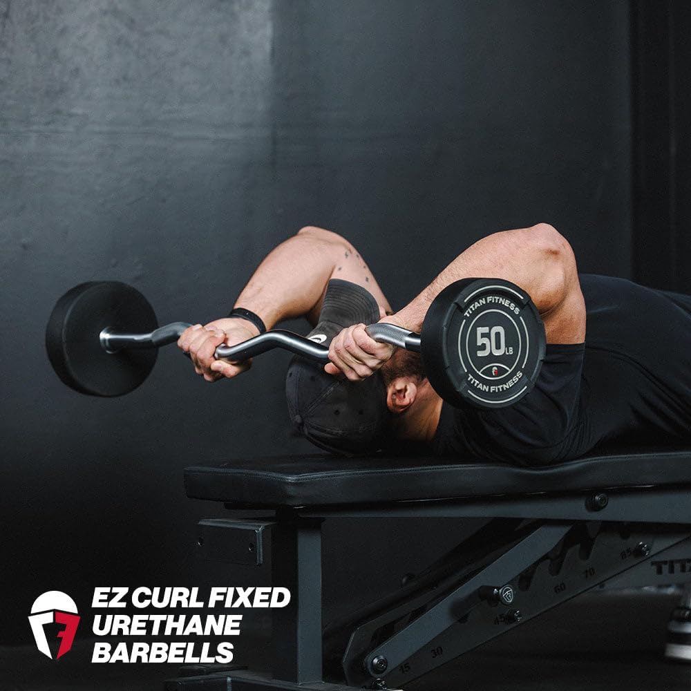 Rubber Coated EZ Curl Barbell  - Barbell Curl Bar recension och pris