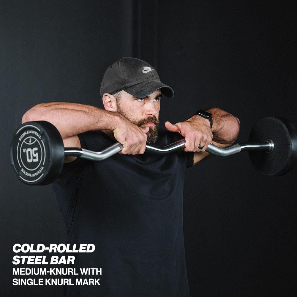 Rubber Coated EZ Curl Barbell  - Barbell Curl Bar recension och pris