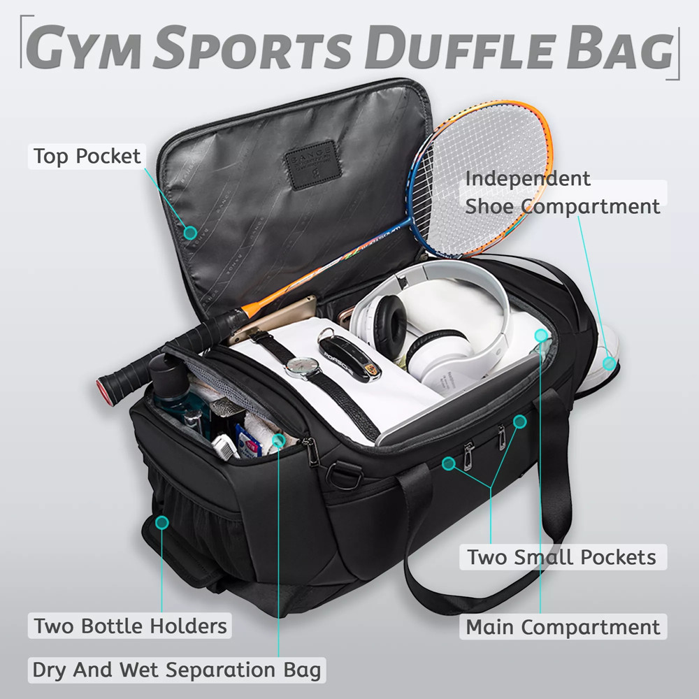 BANGE Sports Bags Men Gym Bags - Home Gym Packages recension och pris