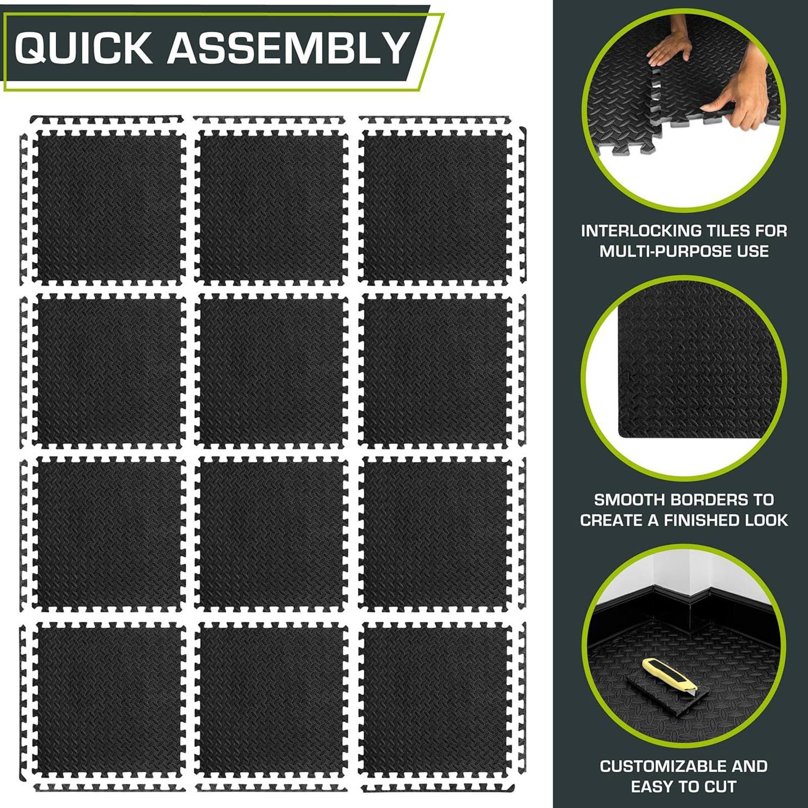 Interlocking Floor Mats 12 Pie - Home Gym For Toddlers recension och pris