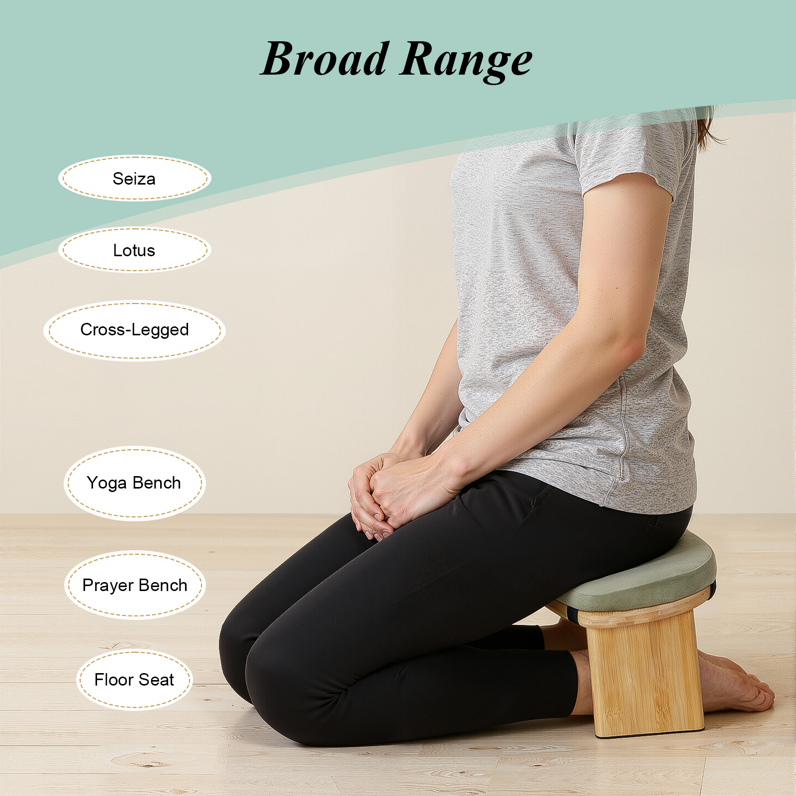 Foldable Meditation Bench, Por - Home Gym Yoga Room recension och pris