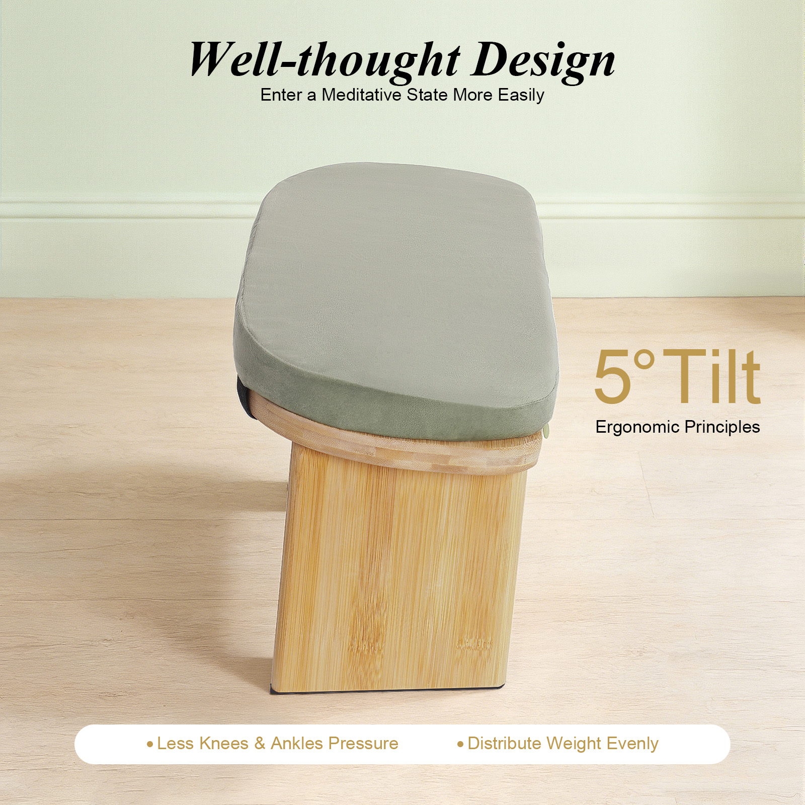 Foldable Meditation Bench, Por - Home Gym Yoga Room recension och pris
