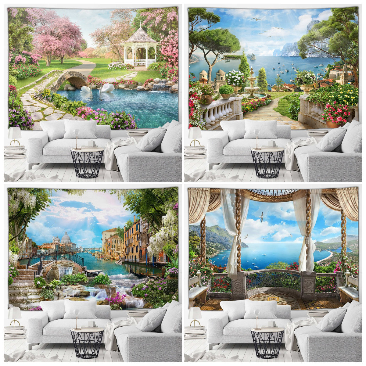 Italy Seaside Town Landscape T - Home Gym Decor recension och pris