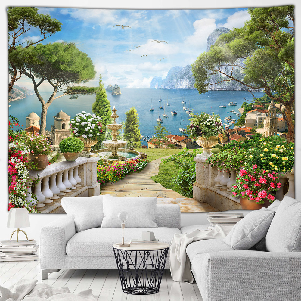 Italy Seaside Town Landscape T - Home Gym Decor recension och pris