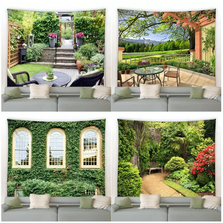 Modern Garden Big Tapestry Nat - Home Gym Decor recension och pris