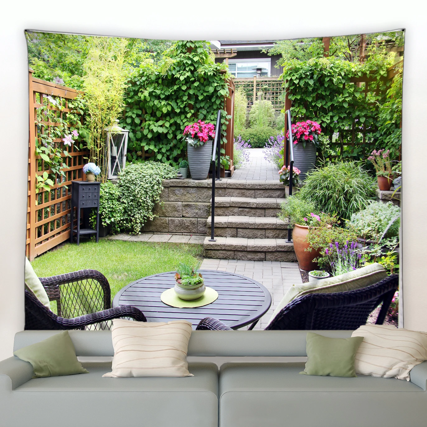 Modern Garden Big Tapestry Nat - Home Gym Decor recension och pris