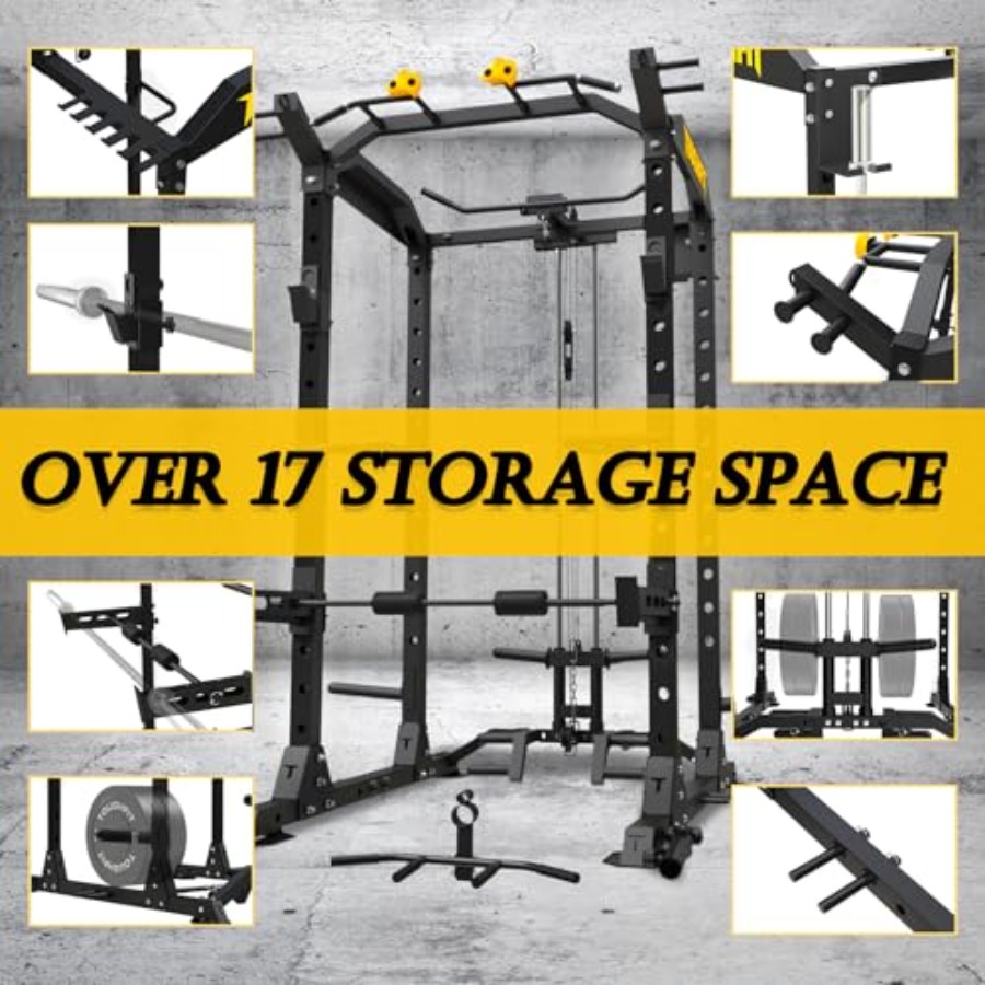 2024 Upgraded T2 Power Cage Mu - Home Gym Set recension och pris