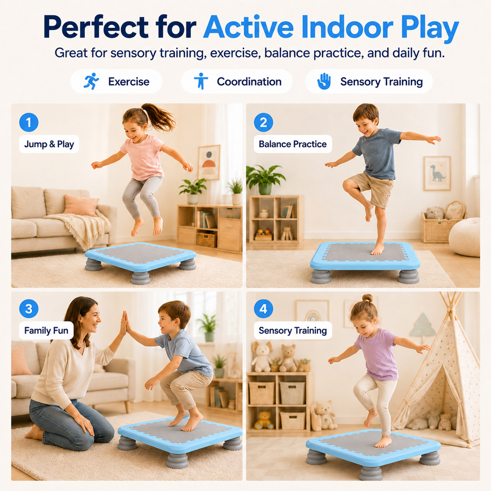 Kids Trampoline Indoor, Recrea - Home Gym For Toddlers recension och pris