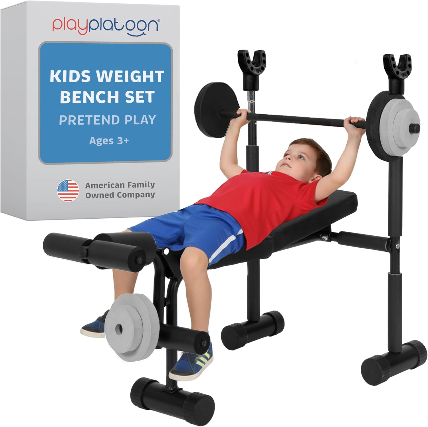 Kids Weight Bench Set with Bar - Home Gym For Toddlers recension och pris