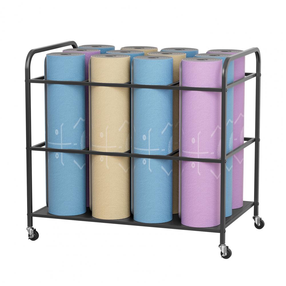 Yoga Mat Storage Rack with Whe - Home Gym Yoga Room recension och pris