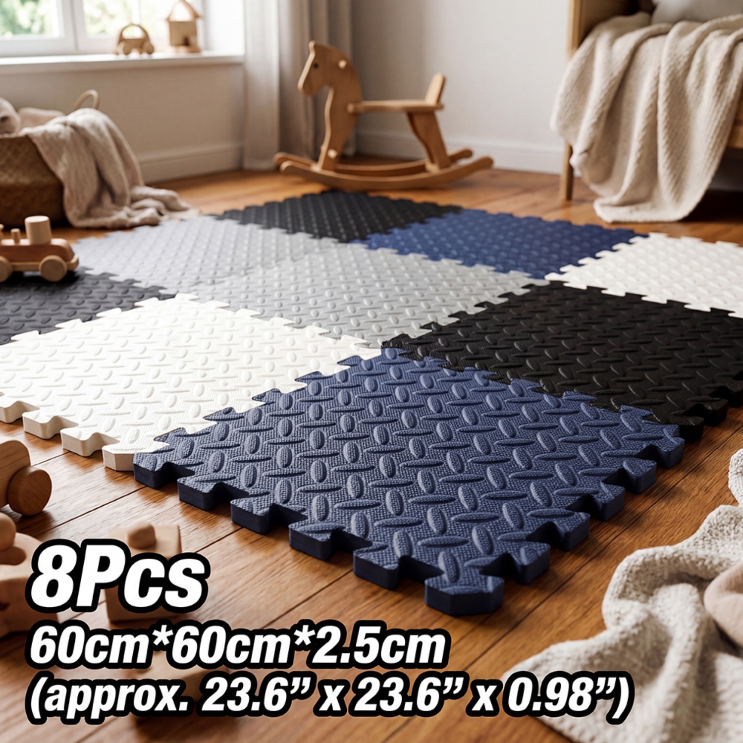 8Pcs 60x60cm EVA Foam Mat Livi - Home Gym Yoga Room recension och pris