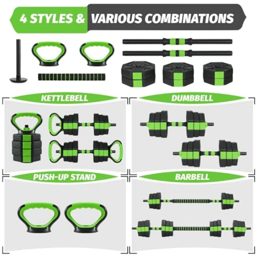 Adjustable Dumbbell Set 66/88L - Home Gym Dumbbell Set recension och pris
