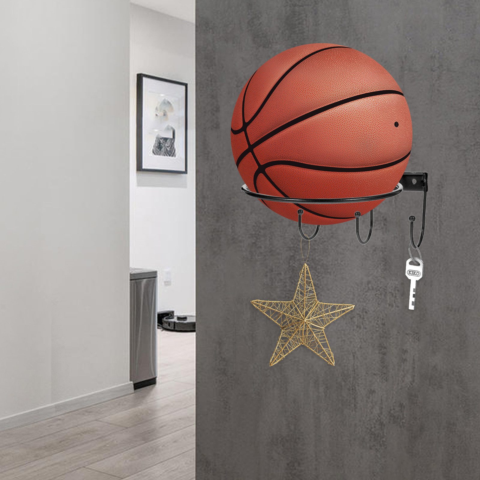 2Pcs Wall Mounted Basketball D - Home Gym Organization recension och pris