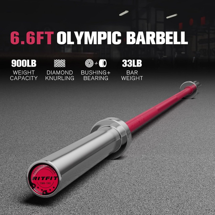 6.6FT Barbell for Strength and - Barbell Curl Bar recension och pris