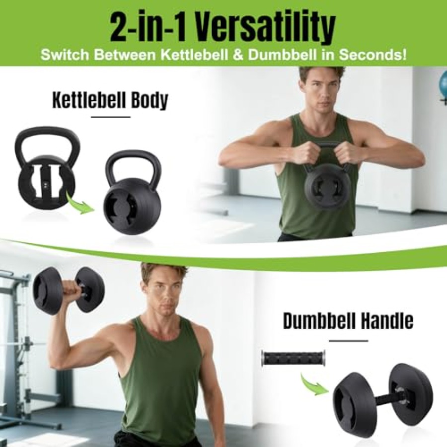 2-in-1 Adjustable Kettlebell 1 - Home Gym Dumbbell Set recension och pris