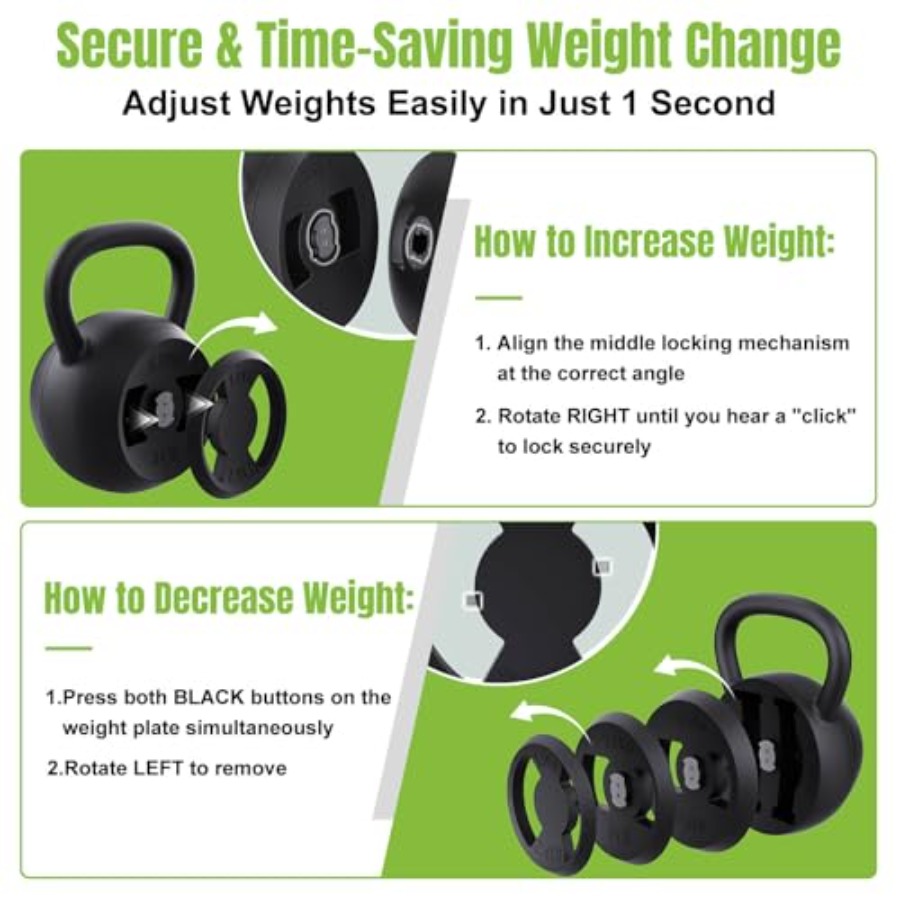 2-in-1 Adjustable Kettlebell 1 - Home Gym Dumbbell Set recension och pris