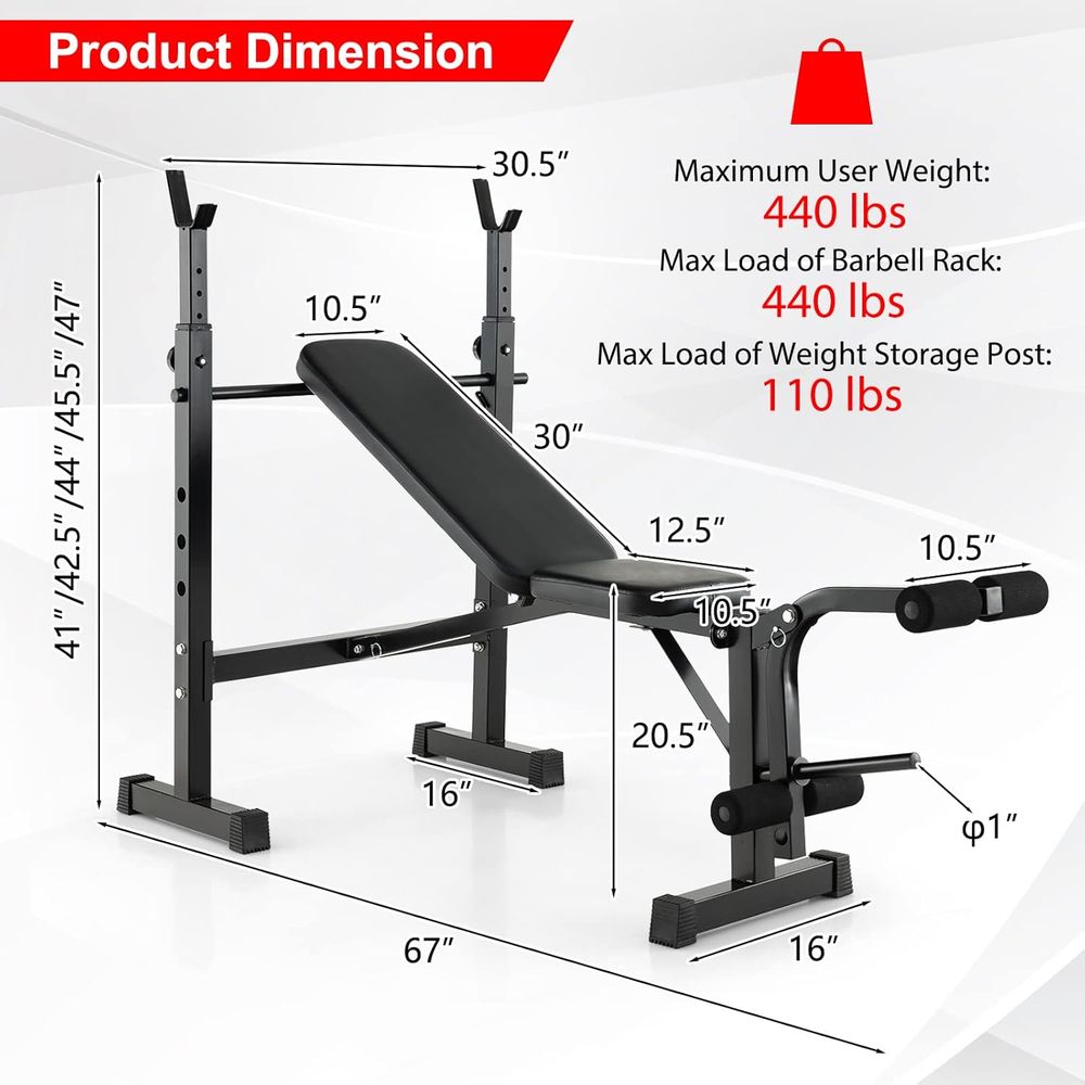 Versatile Home Gym Bench with  - Home Gym Set recension och pris