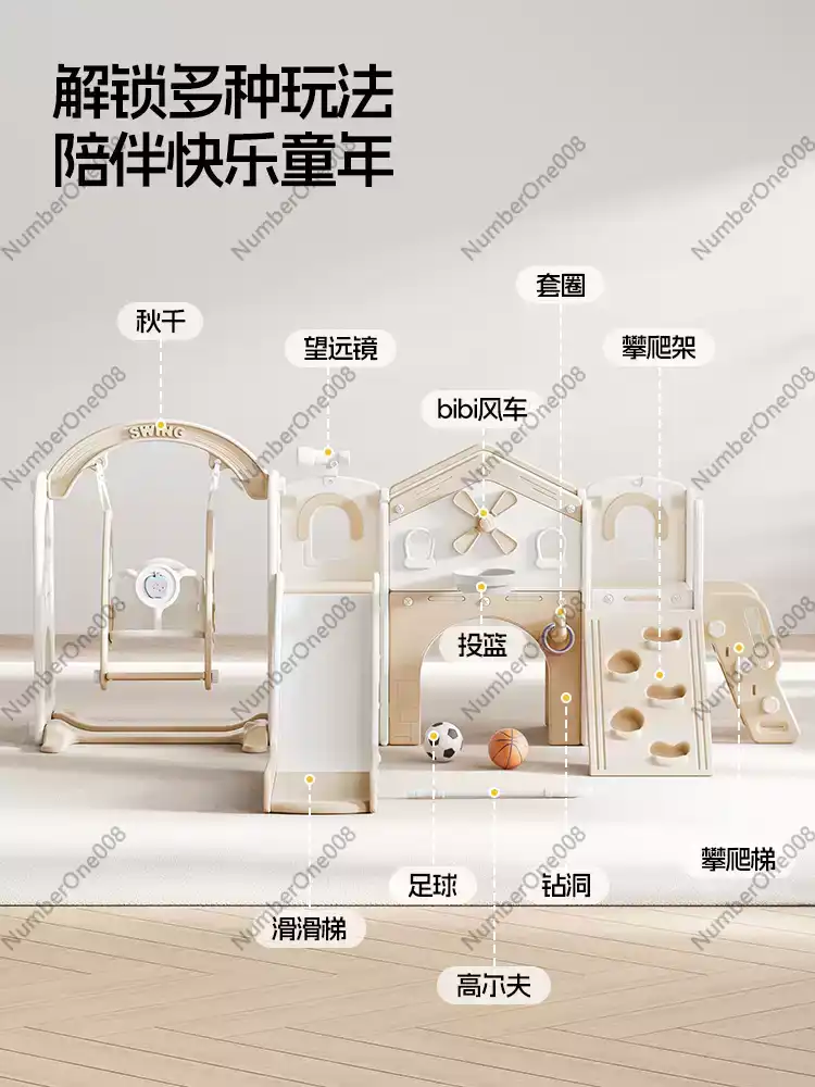 Indoor 2-in-1 Slide Swing Set  - Home Gym For Toddlers recension och pris