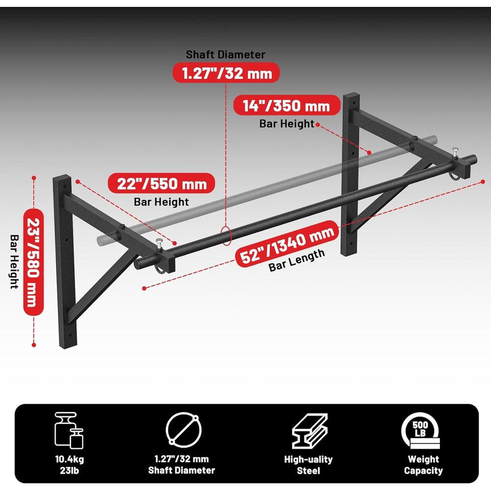 Home Gym Pull-Up Bar - Wall-Mo - Home Gym Wall Mounted recension och pris