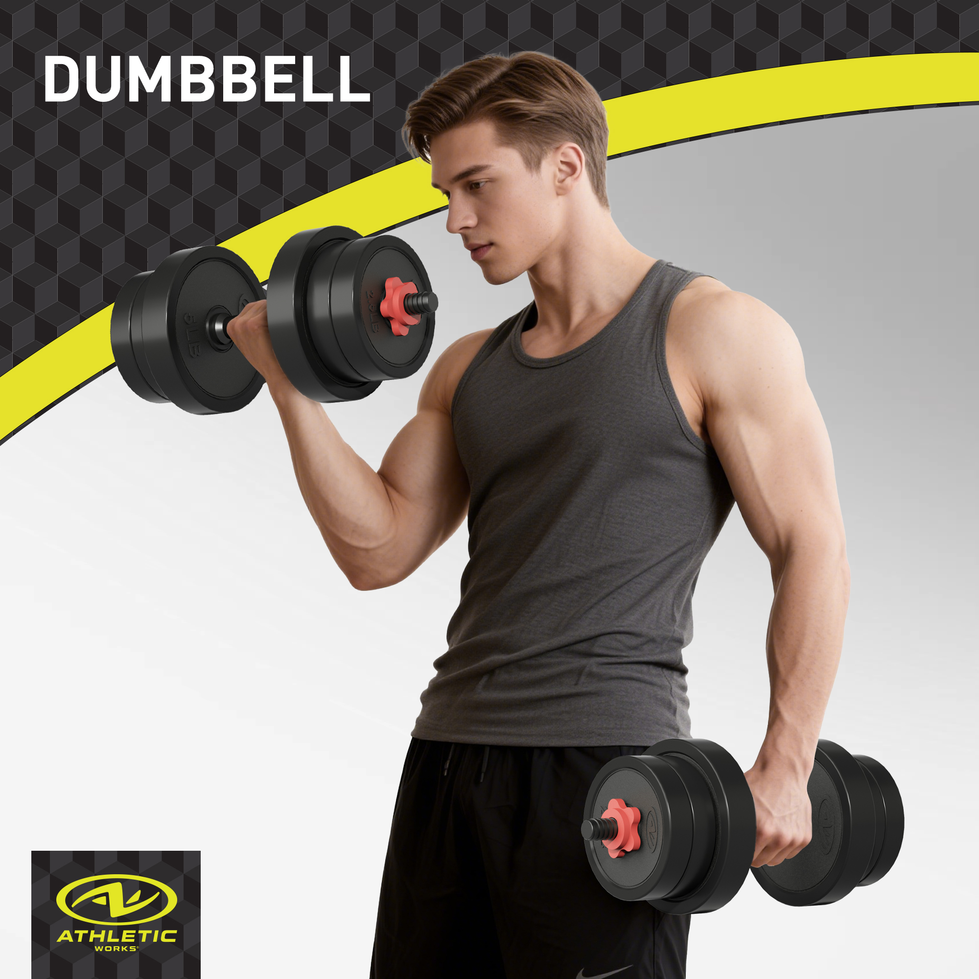 40LB 5 in 1 Adjustable Dumbbel - Home Gym Dumbbell Set recension och pris