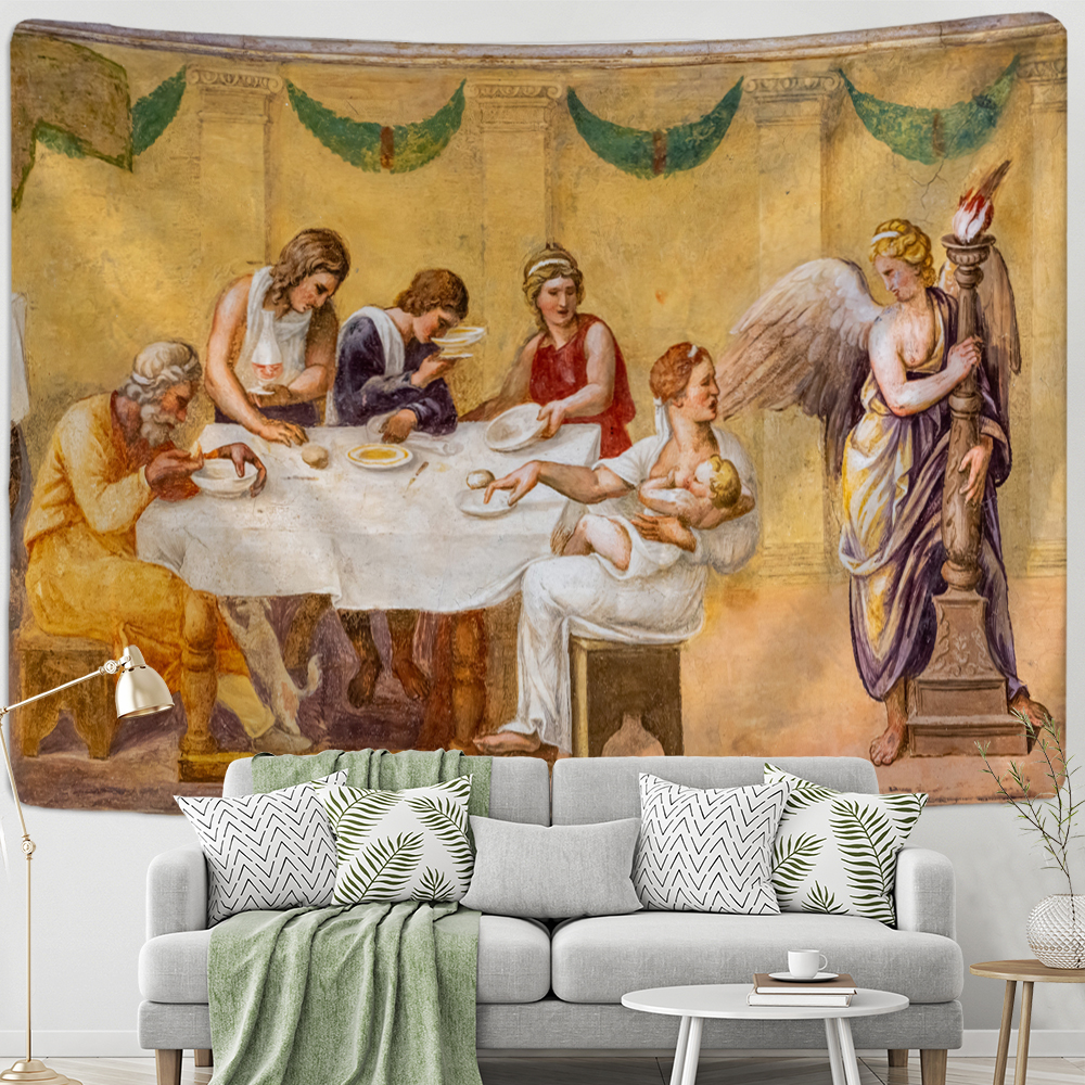Vintage Angel Tapestry Wall Ha - Home Gym Decor recension och pris