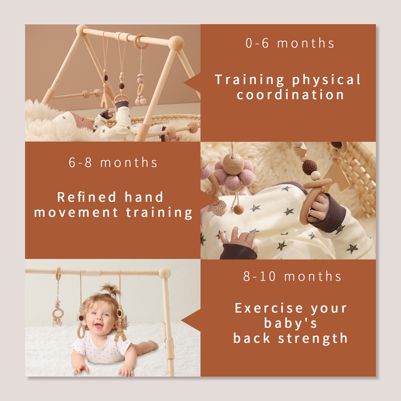 Baby Wooden Toys Play Gym Ordi - Home Gym Decor recension och pris