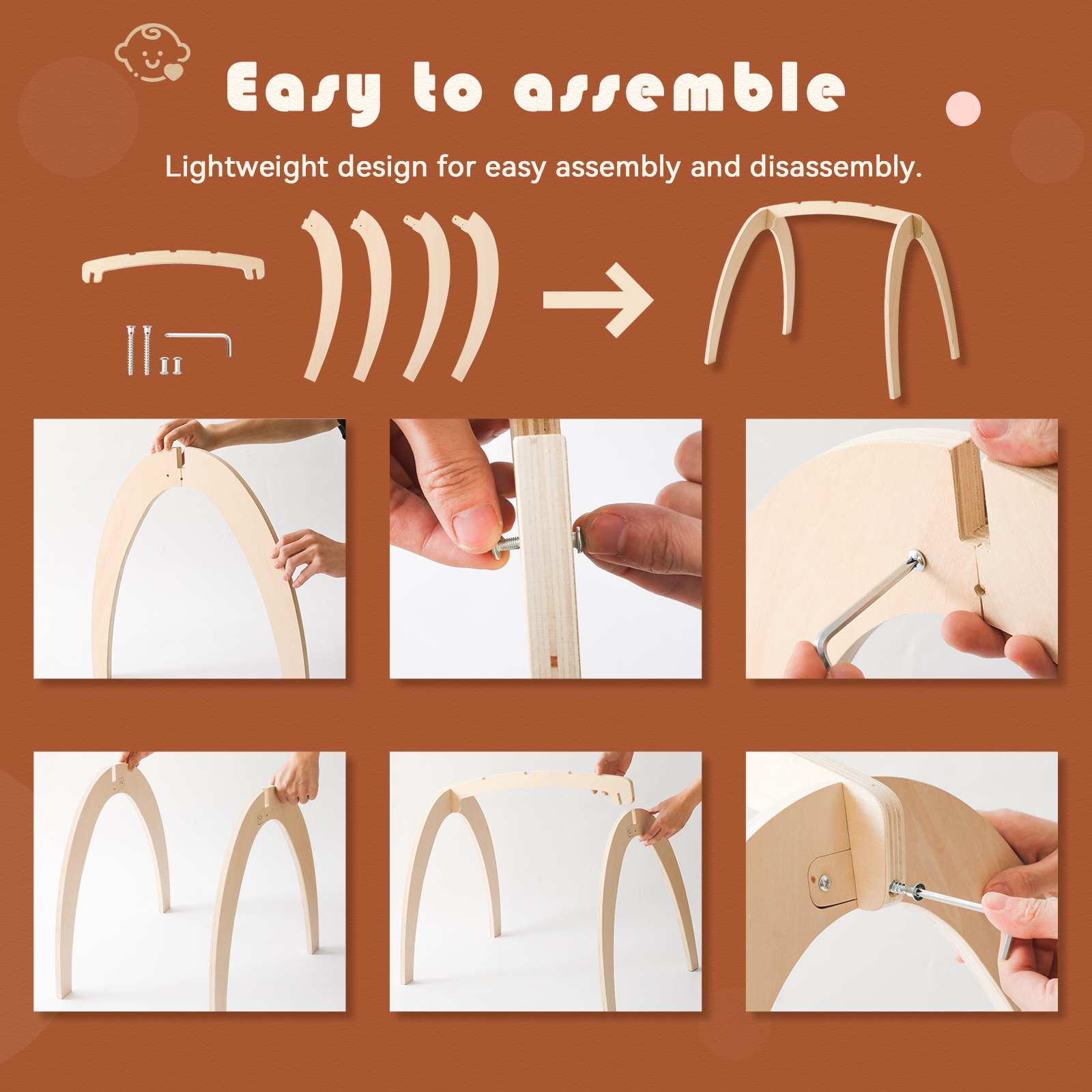 Baby Wooden Toys Play Gym Ordi - Home Gym Decor recension och pris