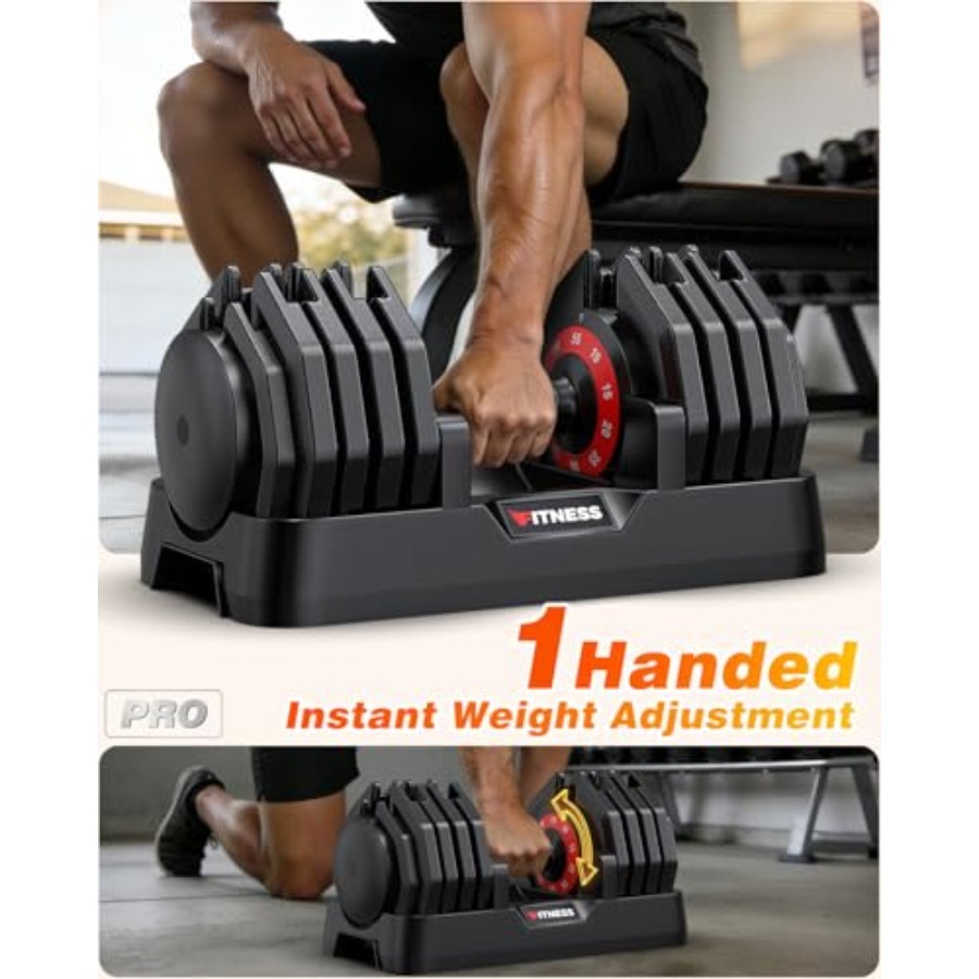 Adjustable Dumbbells Set of 2, - Home Gym Dumbbell Set recension och pris
