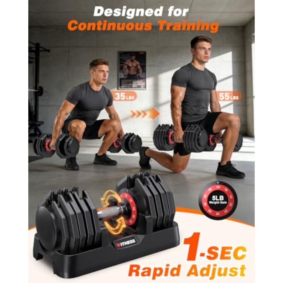 Adjustable Dumbbells Set of 2, - Home Gym Dumbbell Set recension och pris